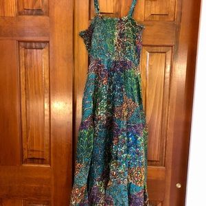 Multi-colored boho flowy dress